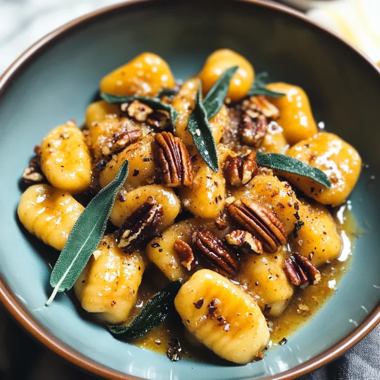 Butternut Squash Gnocchi with Brown Butter Sage Pecan Sauce
