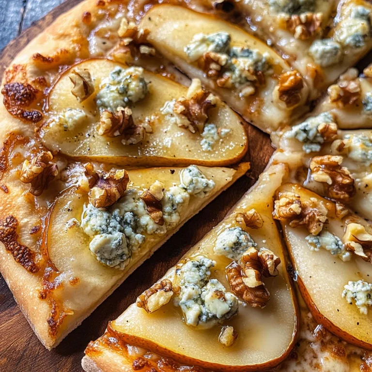Caramelized Pear & Gorgonzola Pizza with Walnuts
