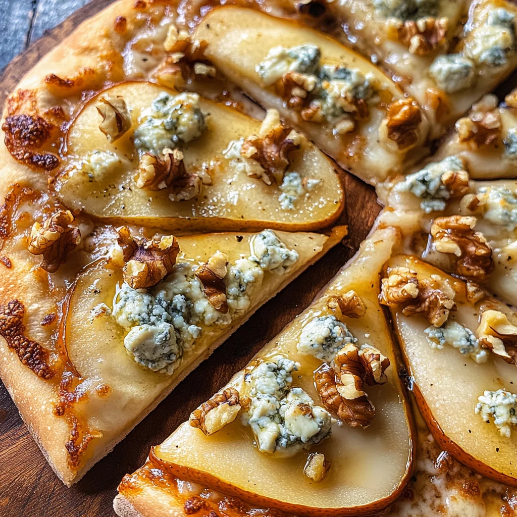 Caramelized Pear & Gorgonzola Pizza with Walnuts