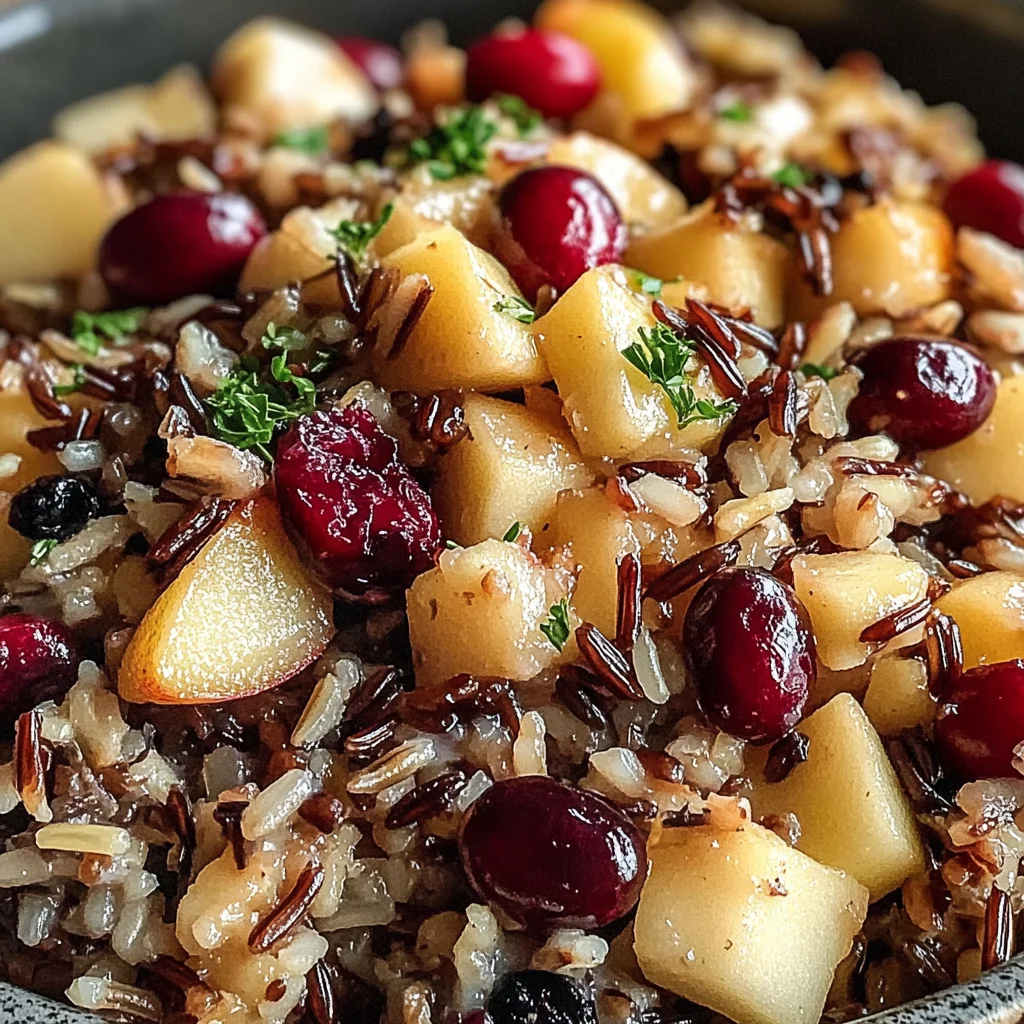 Cranberry Apple Wild Rice Pilaf