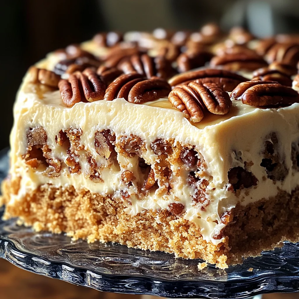 Indulgent Butter Pecan Praline Poke Cake You'll Crave Again!