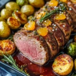 Savory Rosemary Orange Glazed Roasted beef Tenderloin Delight