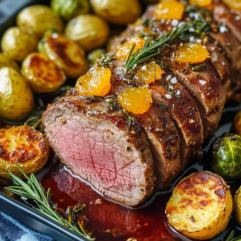 Savory Rosemary Orange Glazed Roasted beef Tenderloin Delight