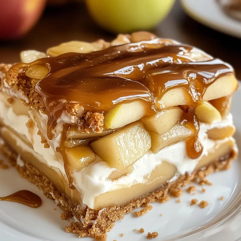 Caramel Apple Eclair Cake