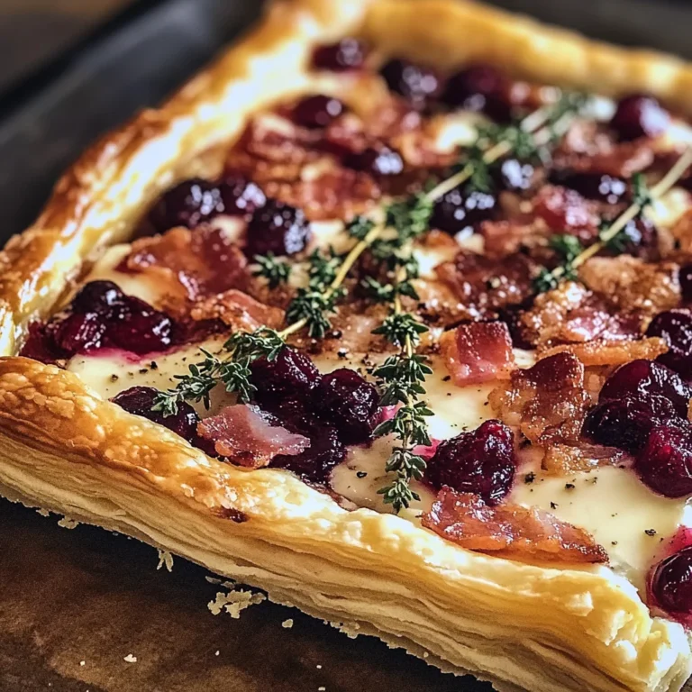 Cranberry Brie Tart with Pancetta & Thyme
