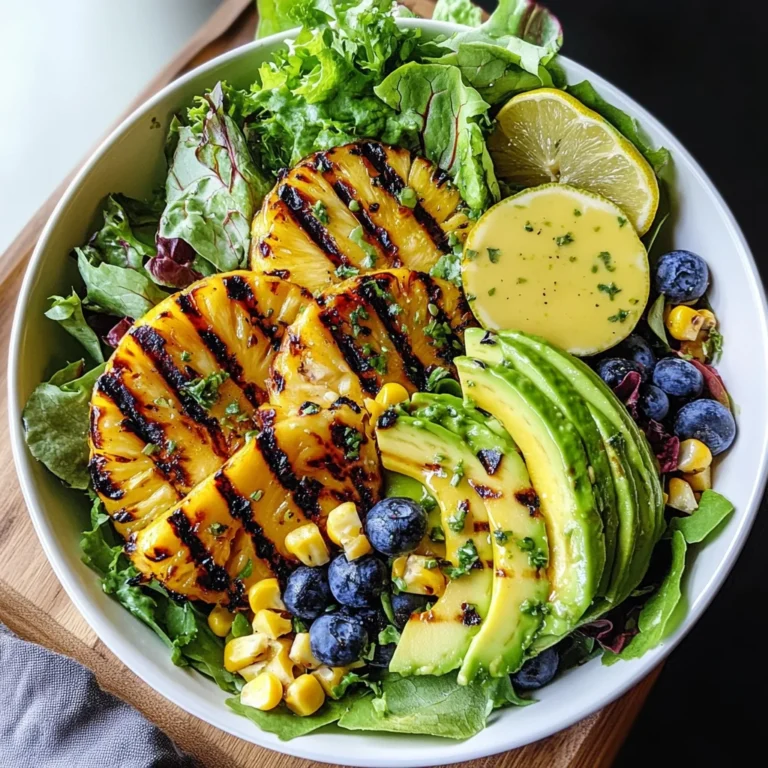 Creamy Citrus Dressing + Grilled Pineapple Salad