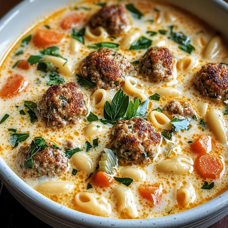 Creamy Italian Meatball Soup