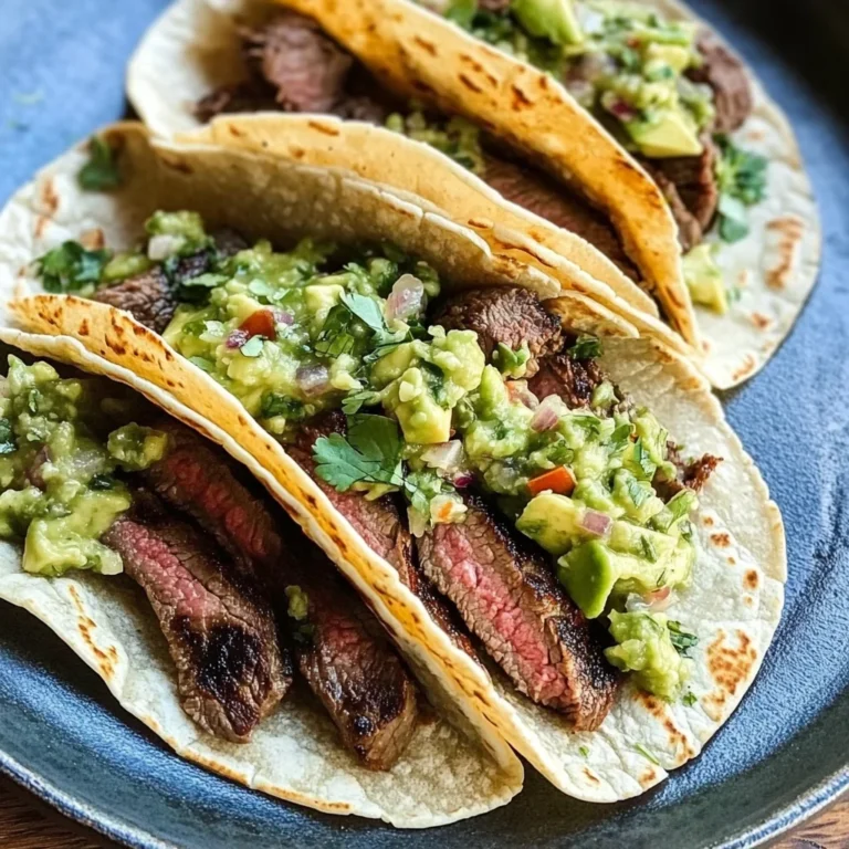 Grilled Steak Tacos with Avocado Salsa