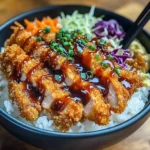 Japanese Katsu Bowls with Tonkatsu Sauce