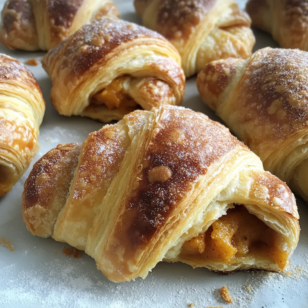 Mini Pumpkin Pie Croissants