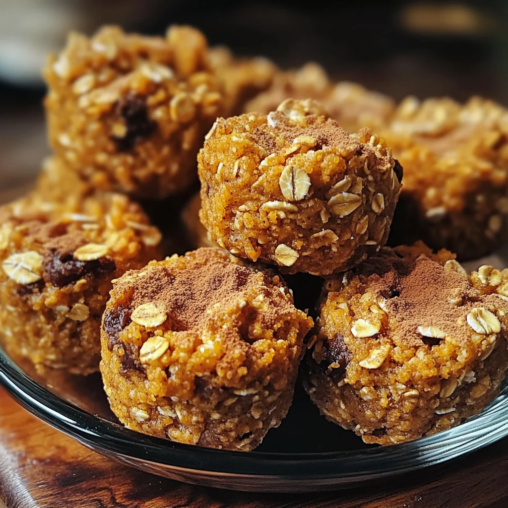 Pumpkin Pie Oatmeal Bites