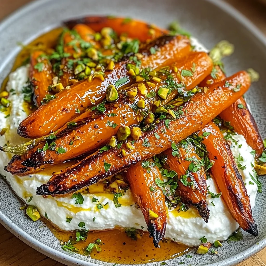 Roasted Carrots with Whipped Ricotta and Hot Honey