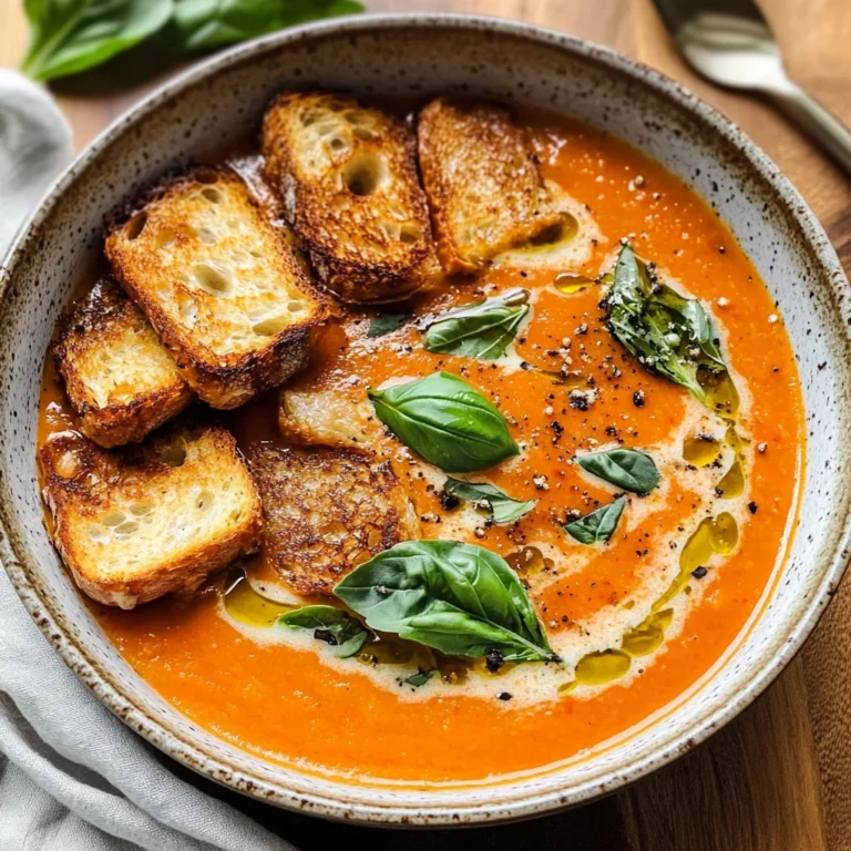 Roasted Tomato Soup with Crispy Gruyère Toasts