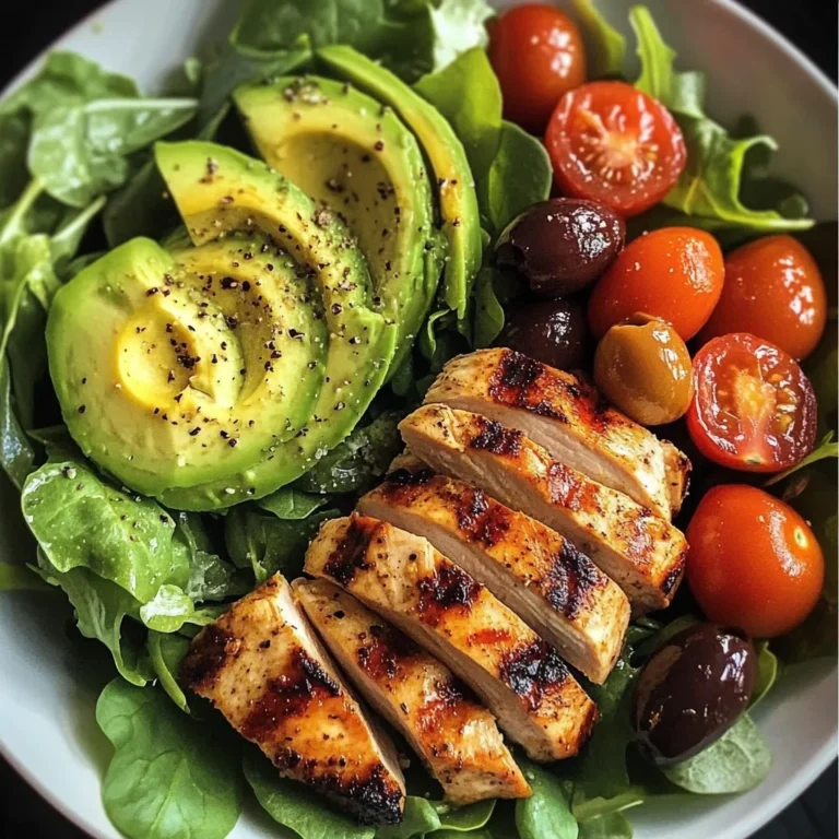 Spiced Grilled Chicken Salad with Avocado & Olives