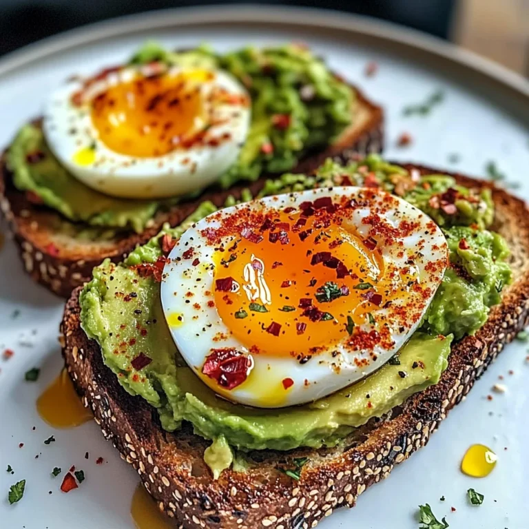 Spicy Avocado Toast with Jammy Eggs & Chili Crunch