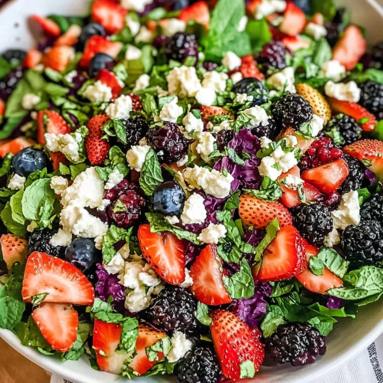 Superfood Berry Salad with Creamy Lemon Herb Dressing