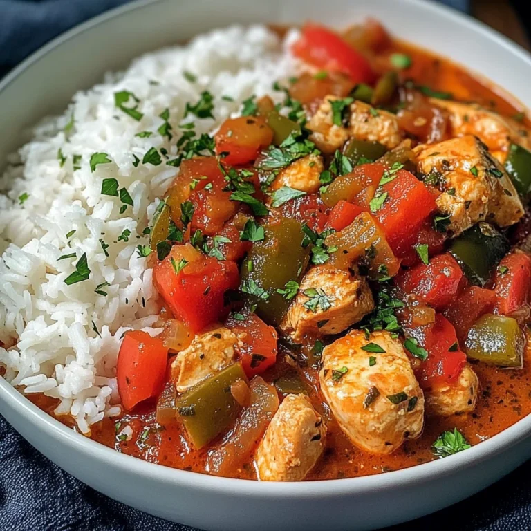 Tomato & Herb Chicken Stew with Fluffy Rice