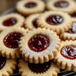 Vanilla Raspberry Shortbread Cookies