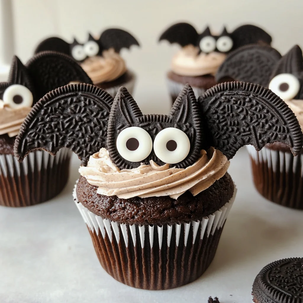 Vegan Oreo Bat Cupcakes