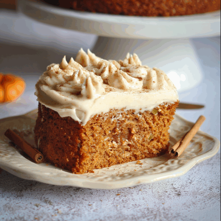 Pumpkin Spice Cake with Brown Sugar Cream Cheese Frosting
